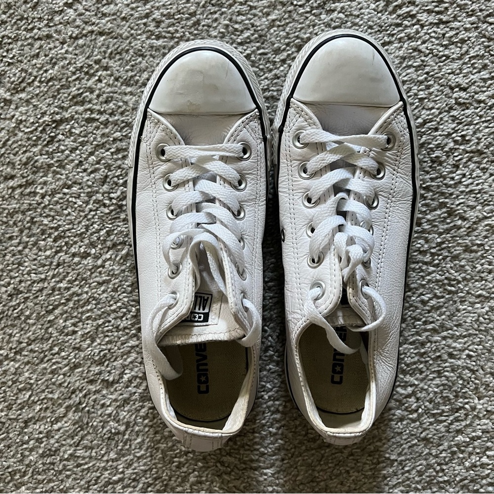 White leather Converse sneakers